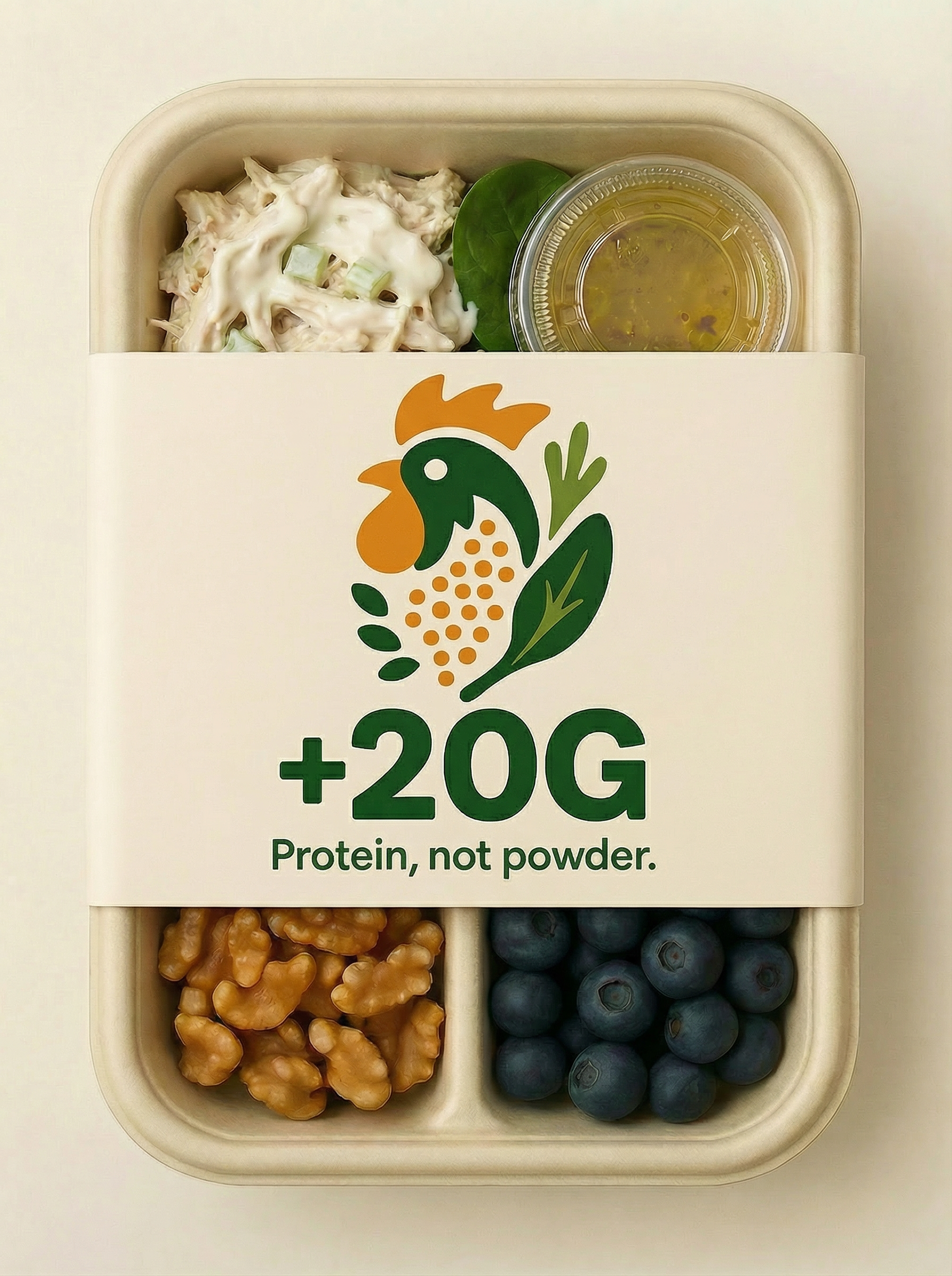 +20G protein salad container
